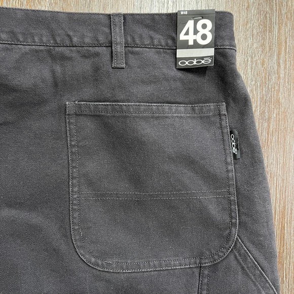New Oobe Work Pants‎ Men's Charcoal Gray 48 Cotton Carpenter Style Unhemmed - Picture 3 of 8